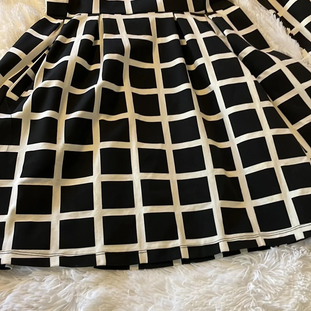 K. By Kersh Retro style Black & White Dress - Picture 4 of 8